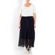 BEIGE SHEER SKIRT WITH HALF-LINING INDIGO
