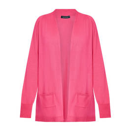 Beige Cardigan Fuchsia Pink  - Plus Size Collection