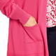 Beige Cardigan Fuchsia Pink 