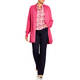 Beige Cardigan Fuchsia Pink 