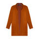 Beige Fluffy Cardigan Cognac