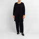 Beige Long Cotton Blend Cardigan Black 
