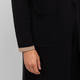 Beige Long Cotton Blend Cardigan Black 