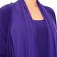 BEIGE CHIFFON FRONT WRAP TWINSET IN VIOLET