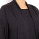 BEIGE LONG anthracite marl CARDIGAN