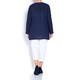 beige label CHEESECLOTH LINEN JACKET NAVY