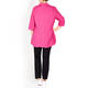 BEIGE PRINCESS CUT LINEN SHIRT CERISE