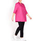 BEIGE PRINCESS CUT LINEN SHIRT CERISE