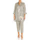 BEIGE ORCHID PRINT LINEN SHIRT GREY