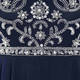 BEIGE LACE BODICE EMPIRELINE DRESS NAVY