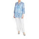 BEIGE LABEL PURE COTTON PAISLEY SHIRT BLUE