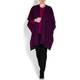 Beige Label Intarsia Floral Print Cape in Magenta 