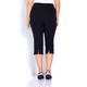 BEIGE LABEL SLIM LEG CROPPED VISCOSE STRETCH TROUSER IN BLACK