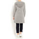 BEIGE LONG HOODED CARDIGAN GREY