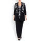 BEIGE JERSEY TWINSET BLACK AND WHITE