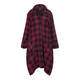 BEIGE LABEL BERRY AND BLACK CHECK COAT