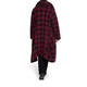 BEIGE LABEL BERRY AND BLACK CHECK COAT