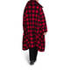 BEIGE LABEL RED AND BLACK CHECK COAT