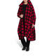 BEIGE LABEL RED AND BLACK CHECK COAT