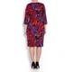 BEIGE crimson and grape abstract print DRESS