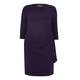 BEIGE AUBERGINE RUCHED WAIST DRESS