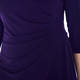 BEIGE AUBERGINE RUCHED WAIST DRESS