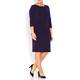 BEIGE AUBERGINE RUCHED WAIST DRESS