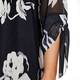 BEIGE GEORGETTE PRINT DRESS BLACK AND WHITE