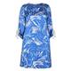 BEIGE LABEL FERN PRINT SATIN DRESS COBALT