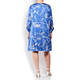 BEIGE LABEL FERN PRINT SATIN DRESS COBALT