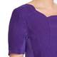 BEIGE SCALLOP NECK LINEN DRESS ULTRA VIOLET
