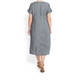 BEIGE LABEL GREY LINEN STRIPE DRESS