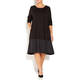 BEIGE LABEL BLACK JERSEY DRESS WITH TAFFETA HEM