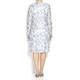 Beige Sky Blue Lace Dress & Coat