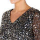 BEIGE SEQUIN DRESS BLACK