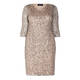 BEIGE SEQUIN DRESS BEIGE 