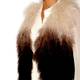 BEIGE DIP DYE FUR GILET