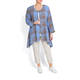 BEIGE LABEL CHECKED LINEN JACKET