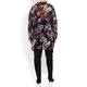 BEIGE LABEL FLORAL PRINT GEORGETTE SHIRT PURPLE