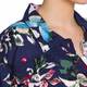 BEIGE CHERRY BLOSSOM PRINT JACKET NAVY