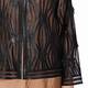 Beige Faux Leather Trim Jacket Black