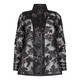 Beige Label Black Floral Print Leather Jacket 