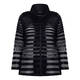 BEIGE LEATHER STRIPE JACKET BLACK