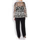 BEIGE LEATHER CUT-OUT JACKET BLACK AND WHITE