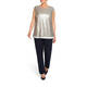 BEIGE SEQUIN TWINSET SILVER