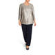 BEIGE SEQUIN TWINSET SILVER