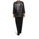 BEIGE SEQUIN TWINSET BLACK