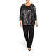 BEIGE SEQUIN TWINSET BLACK