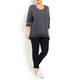 BEIGE RIBBED KNITTED TUNIC