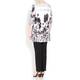 BEIGE LABEL BLACK AND WHITE PRINTED TUNIC 